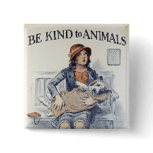Seja Gentil com os Animais - Cartaz Antigo