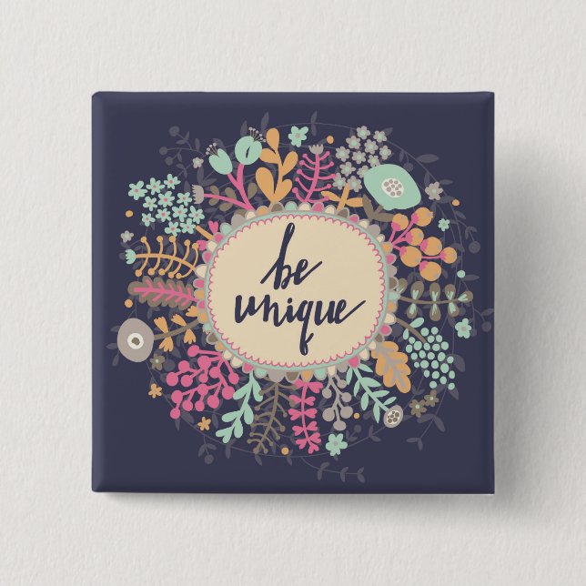 Bóton Quadrado 5.08cm Seja original (Frente)