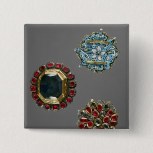Bóton Quadrado 5.08cm Seleção de broches do traje