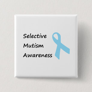 Bóton Quadrado 5.08cm Selective Mutism Awareness