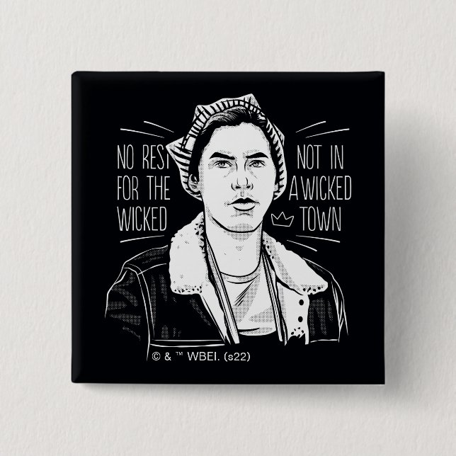 Bóton Quadrado 5.08cm Sem Descanso Para Os Maus (Frente)