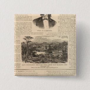 Bóton Quadrado 5.08cm Seminário de Música Maplewood para Mulheres