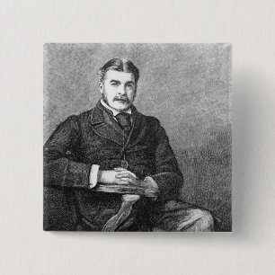 Bóton Quadrado 5.08cm Senhor Arthur Sullivan, gravado por C. Carter