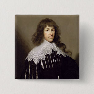 Bóton Quadrado 5.08cm Senhor Francis Godolphin, 1633 (óleo em canvas)