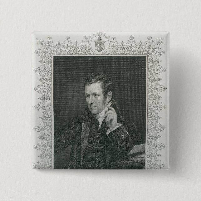 Bóton Quadrado 5.08cm Senhor Humphry Davy (Frente)