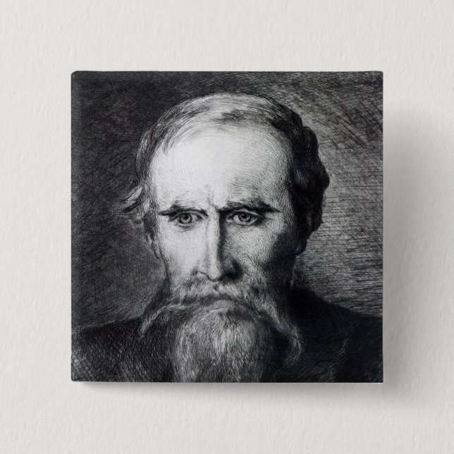Bóton Quadrado 5.08cm Senhor Leslie Stephen, 1889 (Frente)