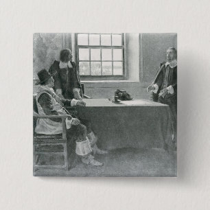 Bóton Quadrado 5.08cm Senhor William Berkeley Surrendering