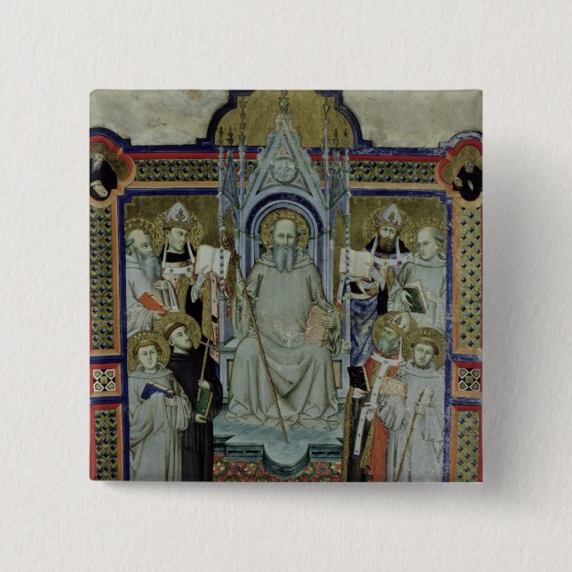 Bóton Quadrado 5.08cm Senhora 501 St. Benedict (velino) (Frente)