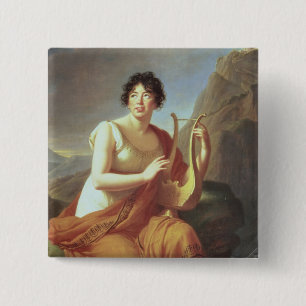 Bóton Quadrado 5.08cm Senhora de Stael como Corinne, 1809