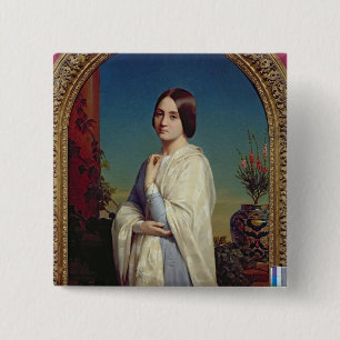 Bóton Quadrado 5.08cm Senhora Edouard Dubufe 1842