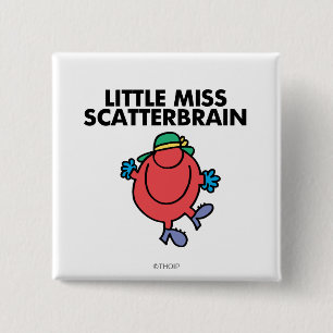 Bóton Quadrado 5.08cm Senhorita pequena feliz Scatterbrain