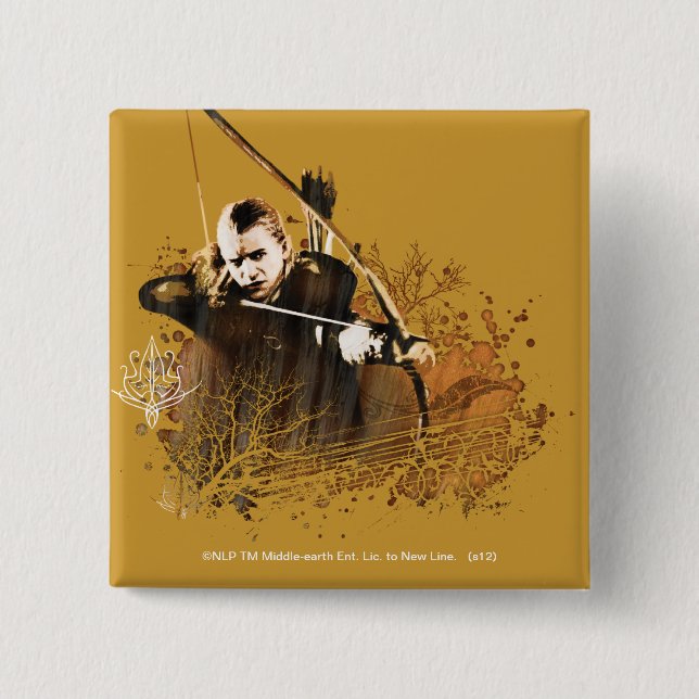 Bóton Quadrado 5.08cm Seta fotografada LEGOLAS GREENLEAF™ (Frente)