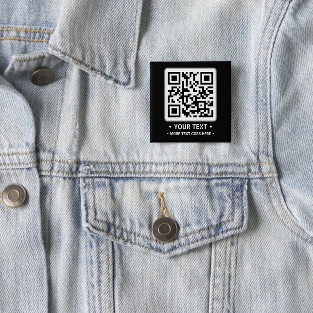 Bóton Quadrado 5.08cm Seu Código QR Empresarial (In Situ)