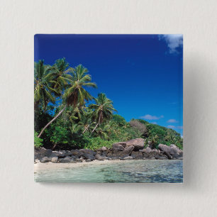 Bóton Quadrado 5.08cm Seychelles, Ilha de Mahe, Praia de Anse Royale. 2