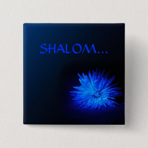 Bóton Quadrado 5.08cm SHALOM… Botões religiosos
