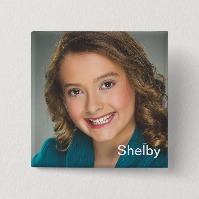 Bóton Quadrado 5.08cm Shelby 2 (Frente)