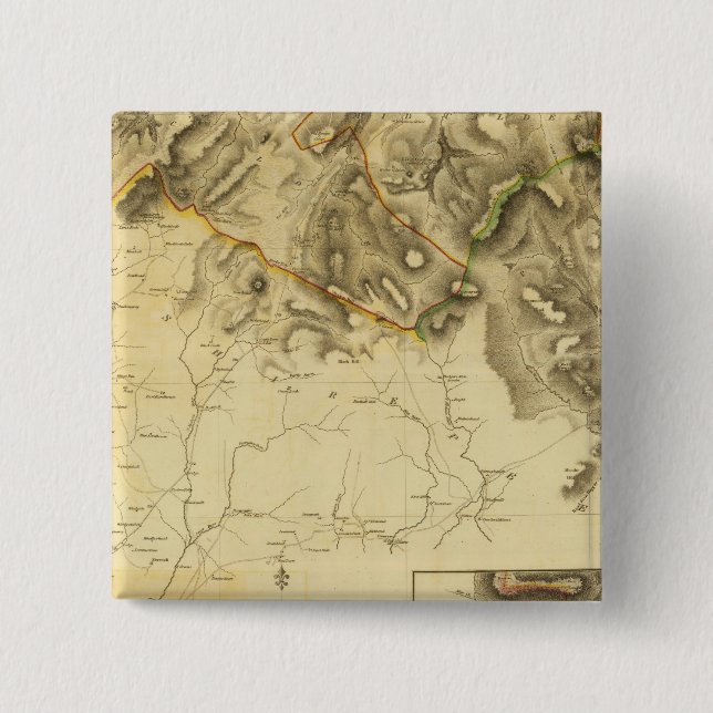 Bóton Quadrado 5.08cm Shire de Edimburgo Sul (Frente)