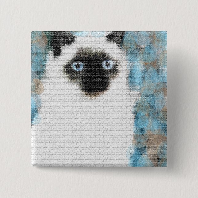 Bóton Quadrado 5.08cm Siamese (Frente)