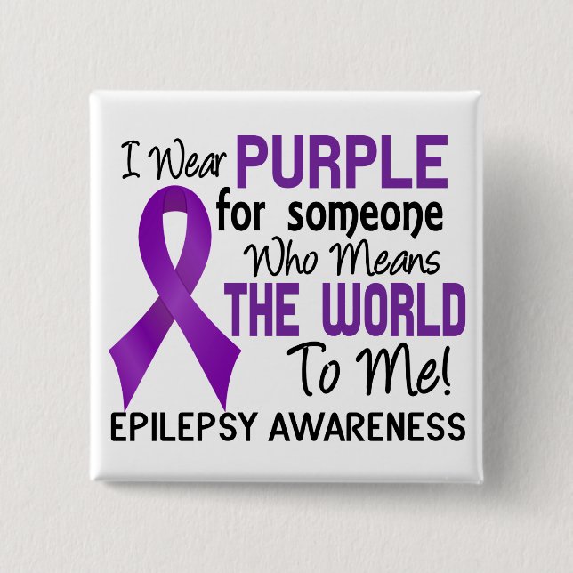 Bóton Quadrado 5.08cm Significa-me o mundo a epilepsia 2 (Frente)