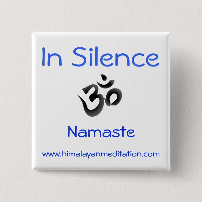 Bóton Quadrado 5.08cm Silêncio (Frente)