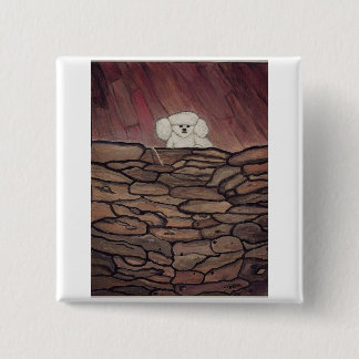 Bóton Quadrado 5.08cm Silêncio precioso do