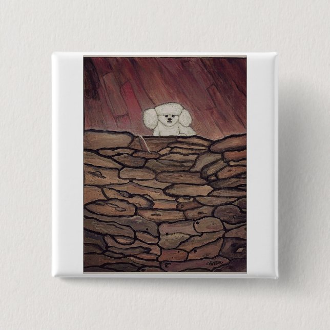 Bóton Quadrado 5.08cm Silêncio precioso do (Frente)