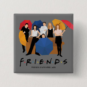 Bóton Quadrado 5.08cm Silhueta de Personagem FRIENDS™