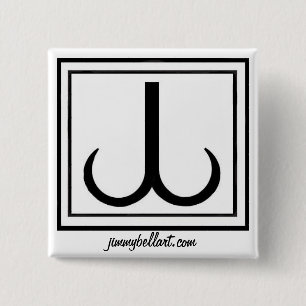 Bóton Quadrado 5.08cm SÍMBOLO de jimmybellart.com JB