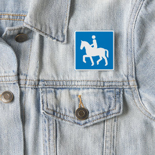 Bóton Quadrado 5.08cm Símbolo de Rota Equestre