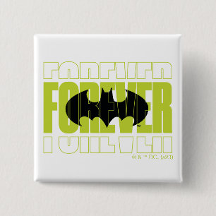 Bóton Quadrado 5.08cm Símbolo de Tipografia do Forever Batman Gráfico