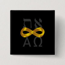 Símbolo Dourado da infinidade. Aleph Tav - alfa e