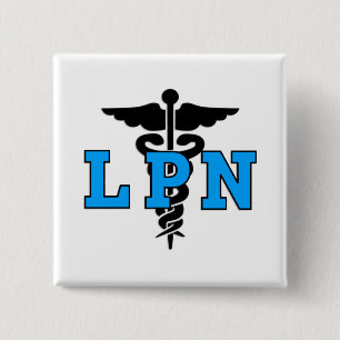 Bóton Quadrado 5.08cm Símbolo médico de LPN