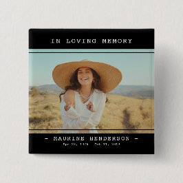 Bóton Quadrado 5.08cm Simples Moderno No Amante Memorial Fotográfico, Ma