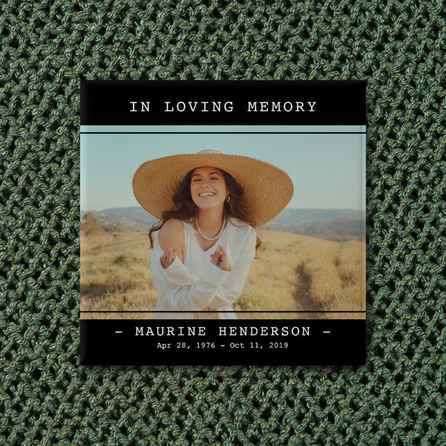 Bóton Quadrado 5.08cm Simples Moderno No Amante Memorial Fotográfico, Ma (Criador carregado)