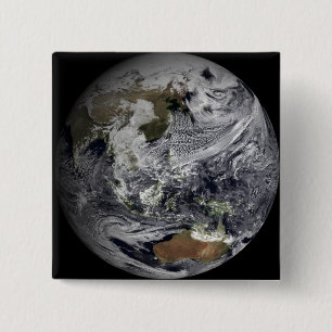 Bóton Quadrado 5.08cm Simulação da nuvem da terra completa