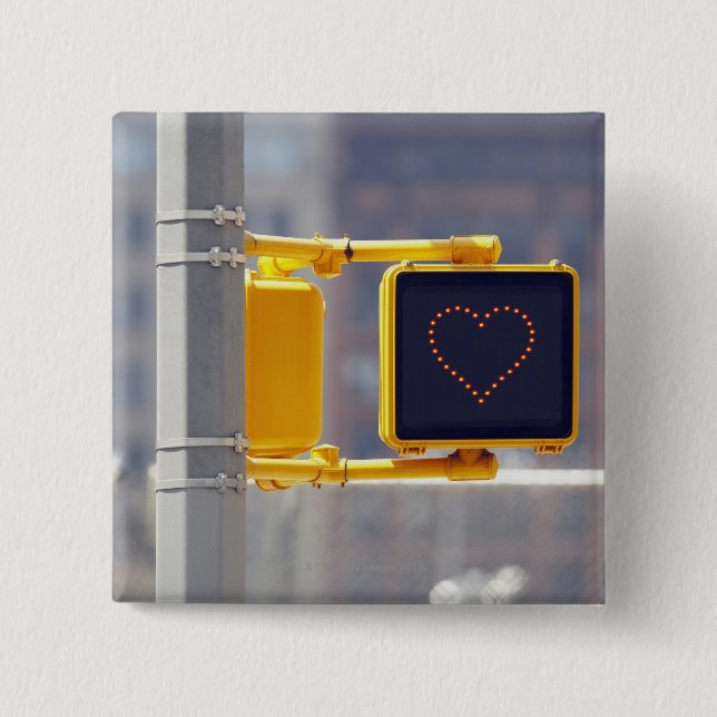 Bóton Quadrado 5.08cm Sinal de tráfego (Frente)