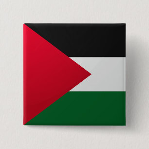 Bóton Quadrado 5.08cm Sinalizador da Praça Glossy Palestina