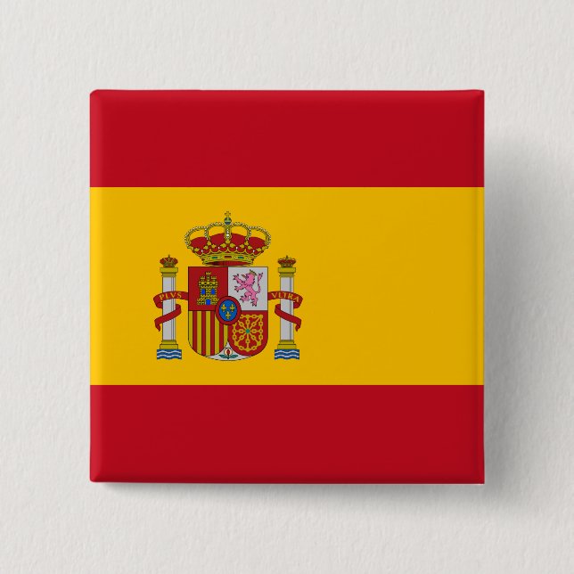Bóton Quadrado 5.08cm Sinalizador de Espanha (Frente)