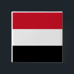 Bóton Quadrado 5.08cm Sinalizador do Iêmen<br><div class="desc">Produtos de Sinalizador Mundial Personalizáveis - Sinta-se livre para adicionar seu próprio texto.</div>