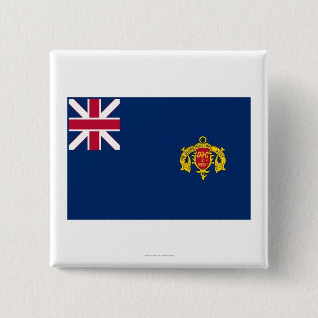 Bóton Quadrado 5.08cm Sinalizador do Segundo Regimento de New Hampshire (Frente)