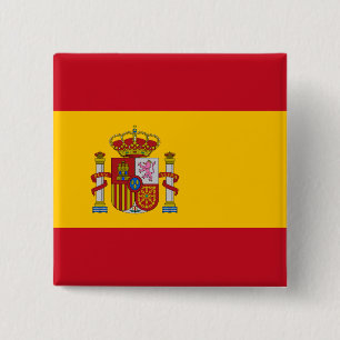 Bóton Quadrado 5.08cm Sinalizador Espanha (espanhol)