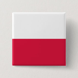 Bóton Quadrado 5.08cm Sinalizador Polônia (Polonês)