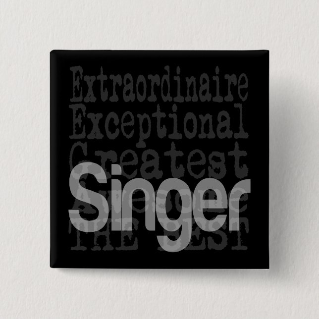Bóton Quadrado 5.08cm Singer Extraordinaire (Frente)