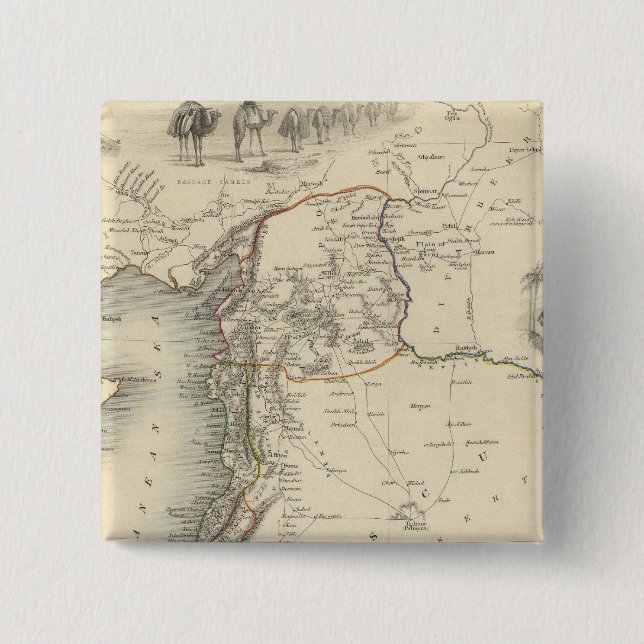 Bóton Quadrado 5.08cm Síria (Frente)