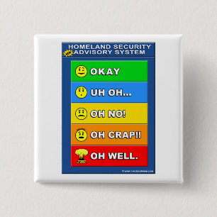 Bóton Quadrado 5.08cm Sistema consultivo da segurança interna nova -