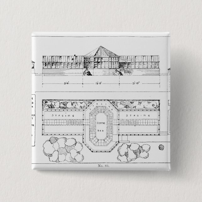 Bóton Quadrado 5.08cm Sistema de aquecimento para uma estufa, um (Frente)