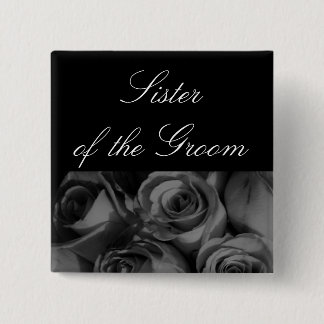 Bóton Quadrado 5.08cm Sister of the Groom - Font Style/Size - Lucia 20