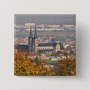 Bóton Quadrado 5.08cm Skyline of Bamberg, Alemanha