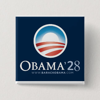 Bóton Quadrado 5.08cm Só por diversão do botão Obama 2028!