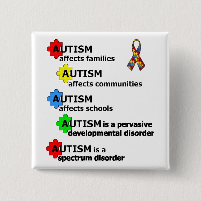 BÓTON QUADRADO 5.08CM SOBRE O AUTISMO (Frente)